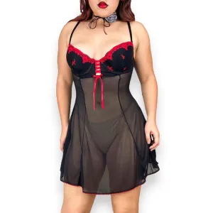 2000s Bustier Slip Dress (L)