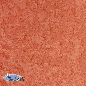 45" Batik Rayon - Hand Dyed - Soft Coral  [ MULTIPLE INDIVIDUAL CUTS ]
