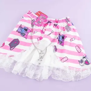 ACDC RAG Yami Kawaii Punk Menhera-chan Skirt - Pink