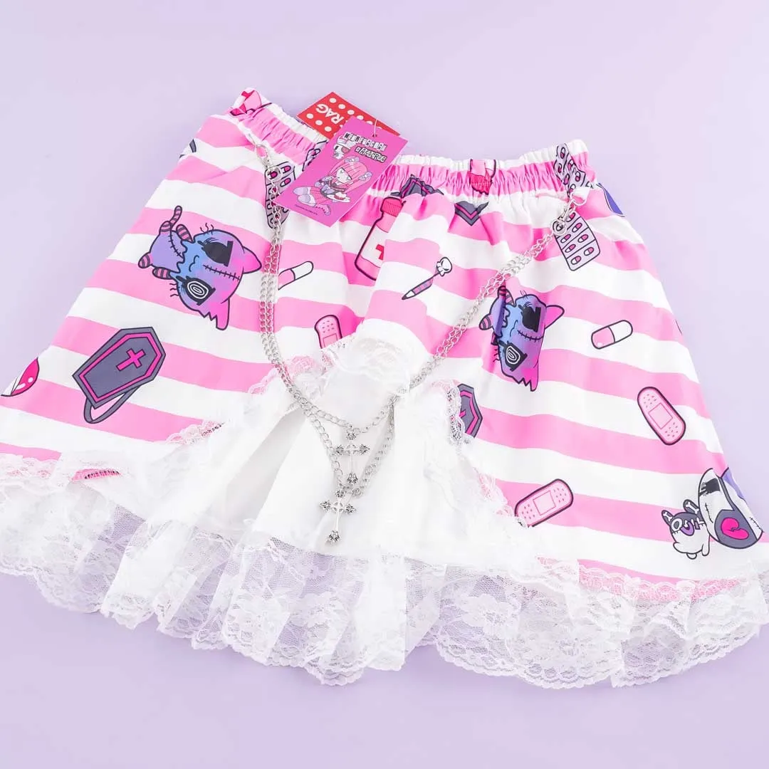 ACDC RAG Yami Kawaii Punk Menhera-chan Skirt - Pink
