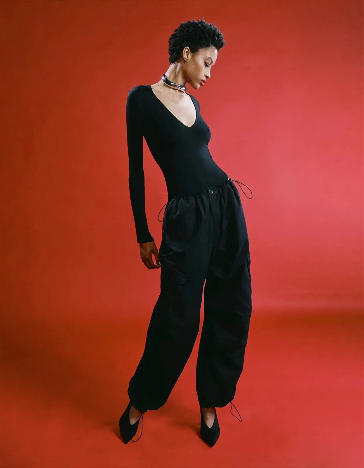 Alessio Cargo Pant - Black
