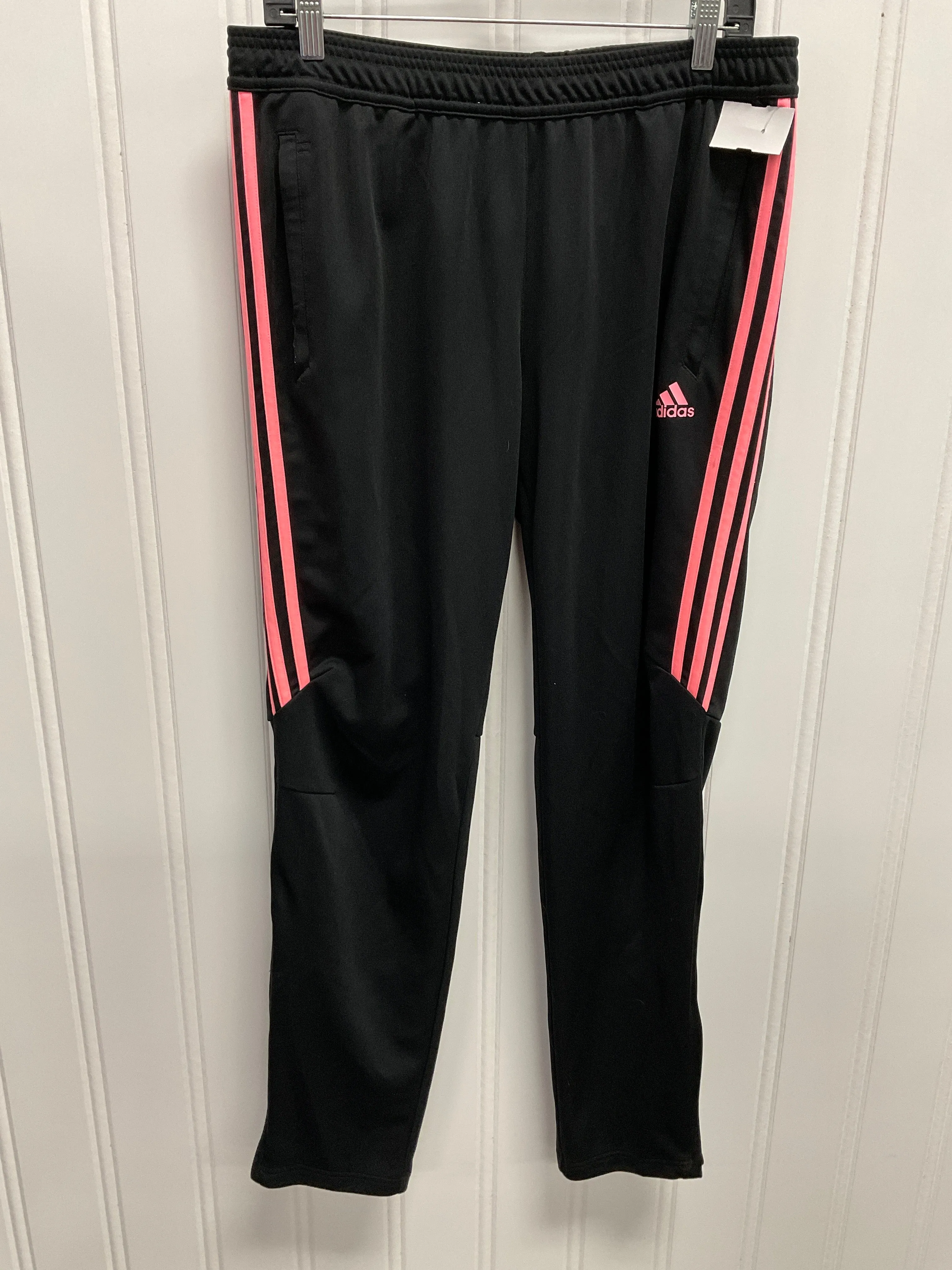 Athletic Pants By Adidas In Black & Pink, Size:Xl