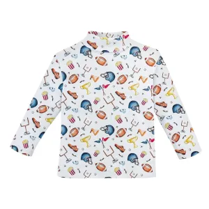 Baby Club Chic American Football Printed Turtleneck