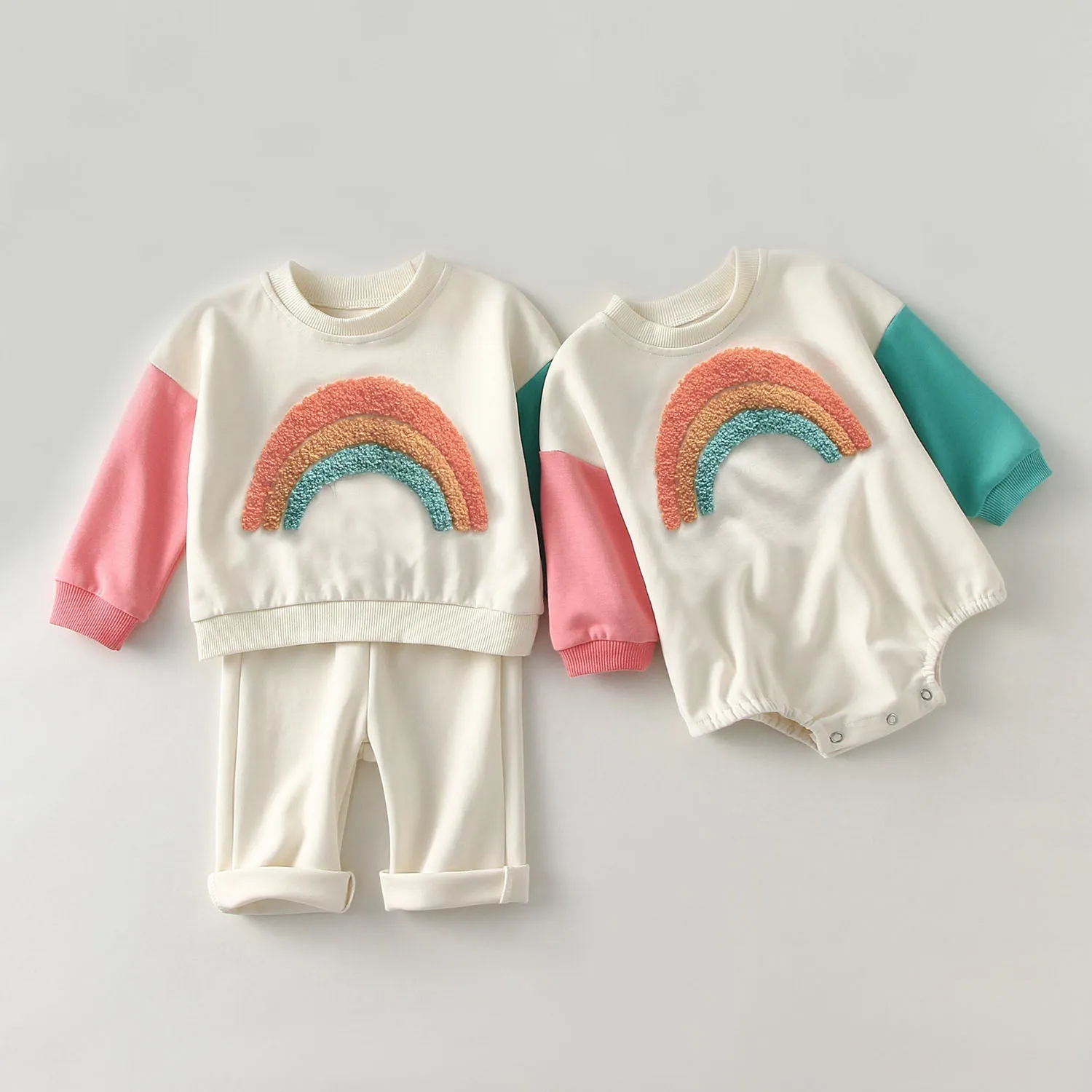Baby Girl Sweatshirt   Pants Spring Clothes Set