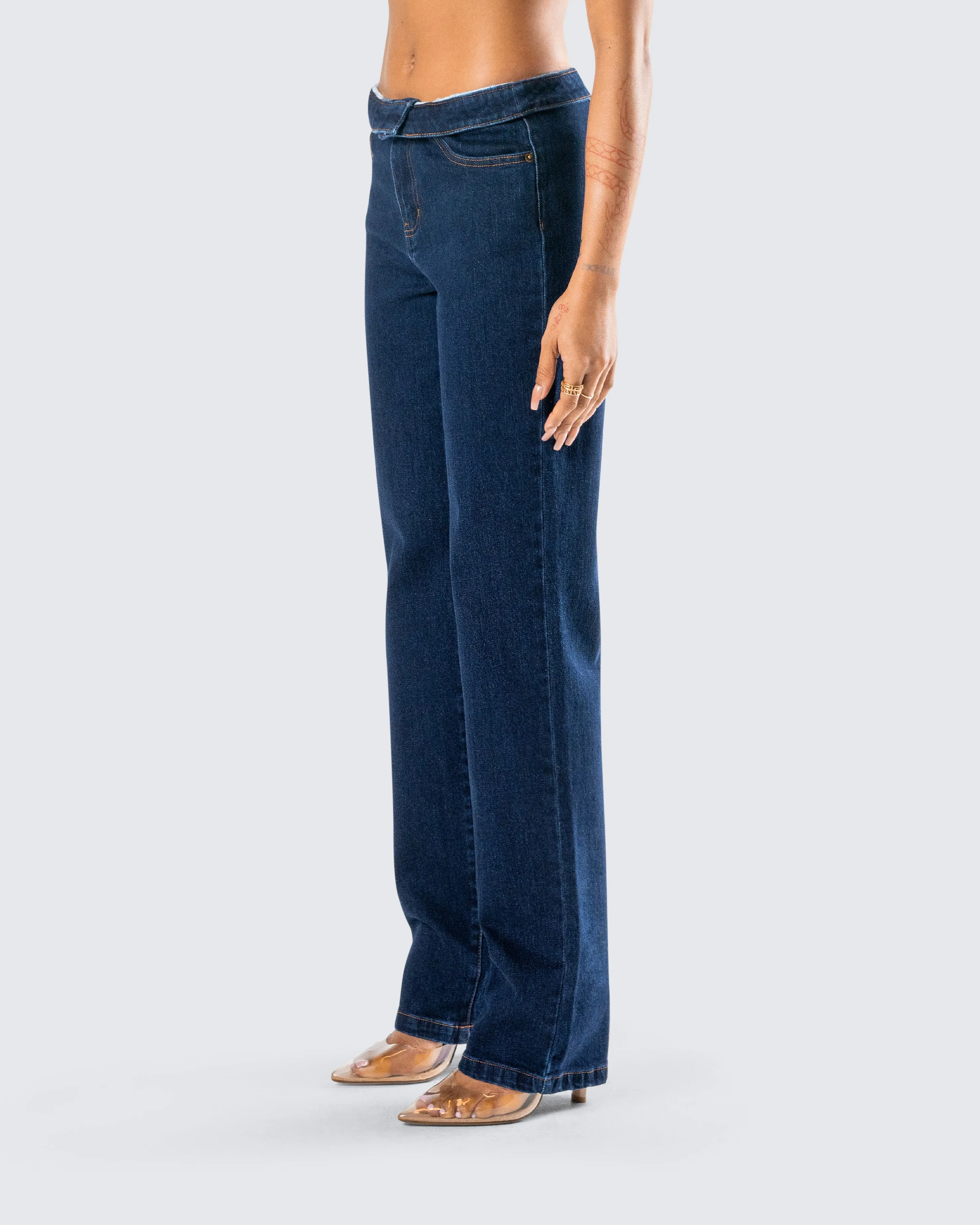 Briar Blue Low Waist Denim Pant
