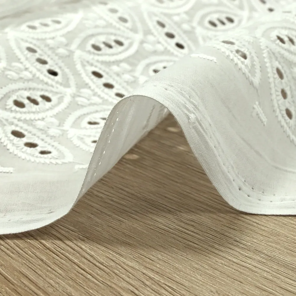 Broderie anglaise Ophélie blanc