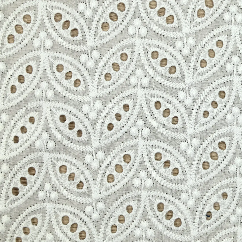 Broderie anglaise Ophélie blanc