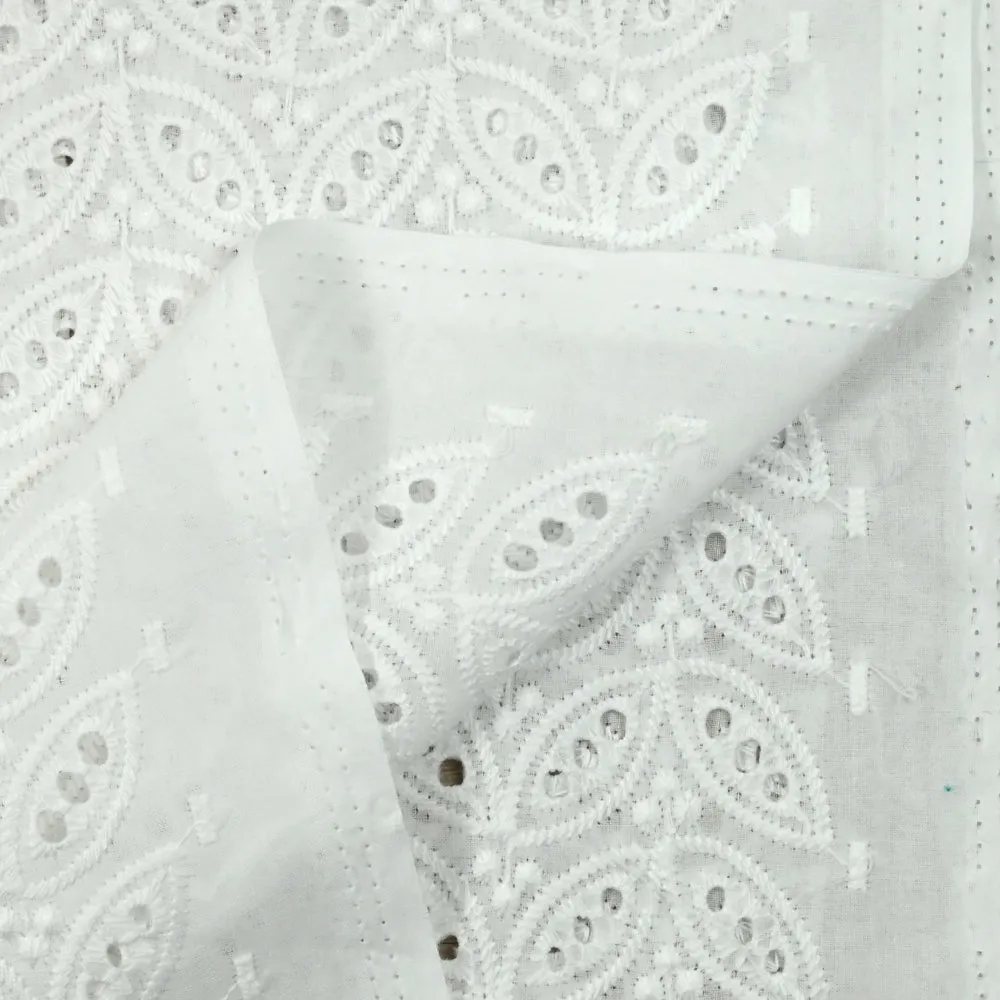 Broderie anglaise Ophélie blanc