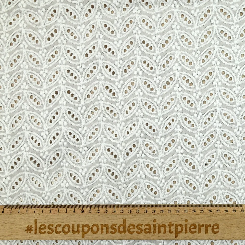Broderie anglaise Ophélie blanc
