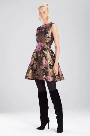 Deco Jacquard Fit and Flare Dress