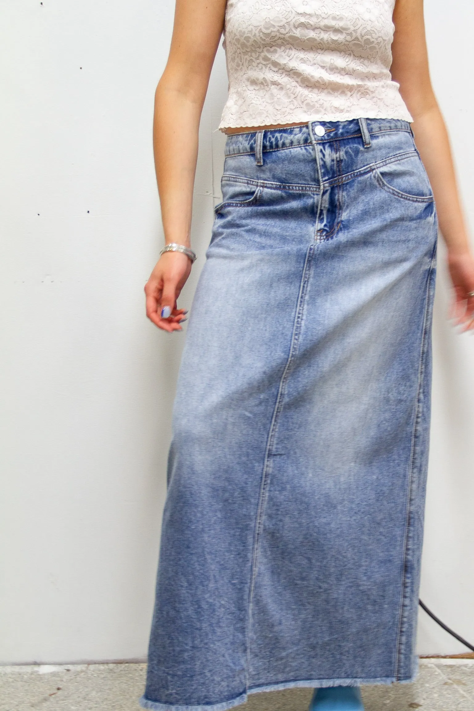 Denim Maxi Skirt