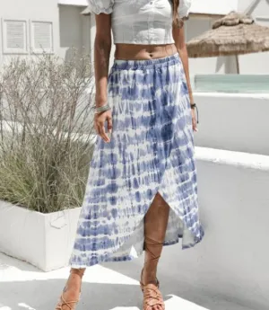 Give Me All The Tie-Dye Skirt (Blue)
