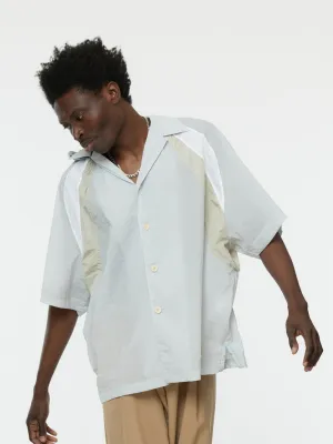 Half-Hood Button Overshirt (Light Grey)