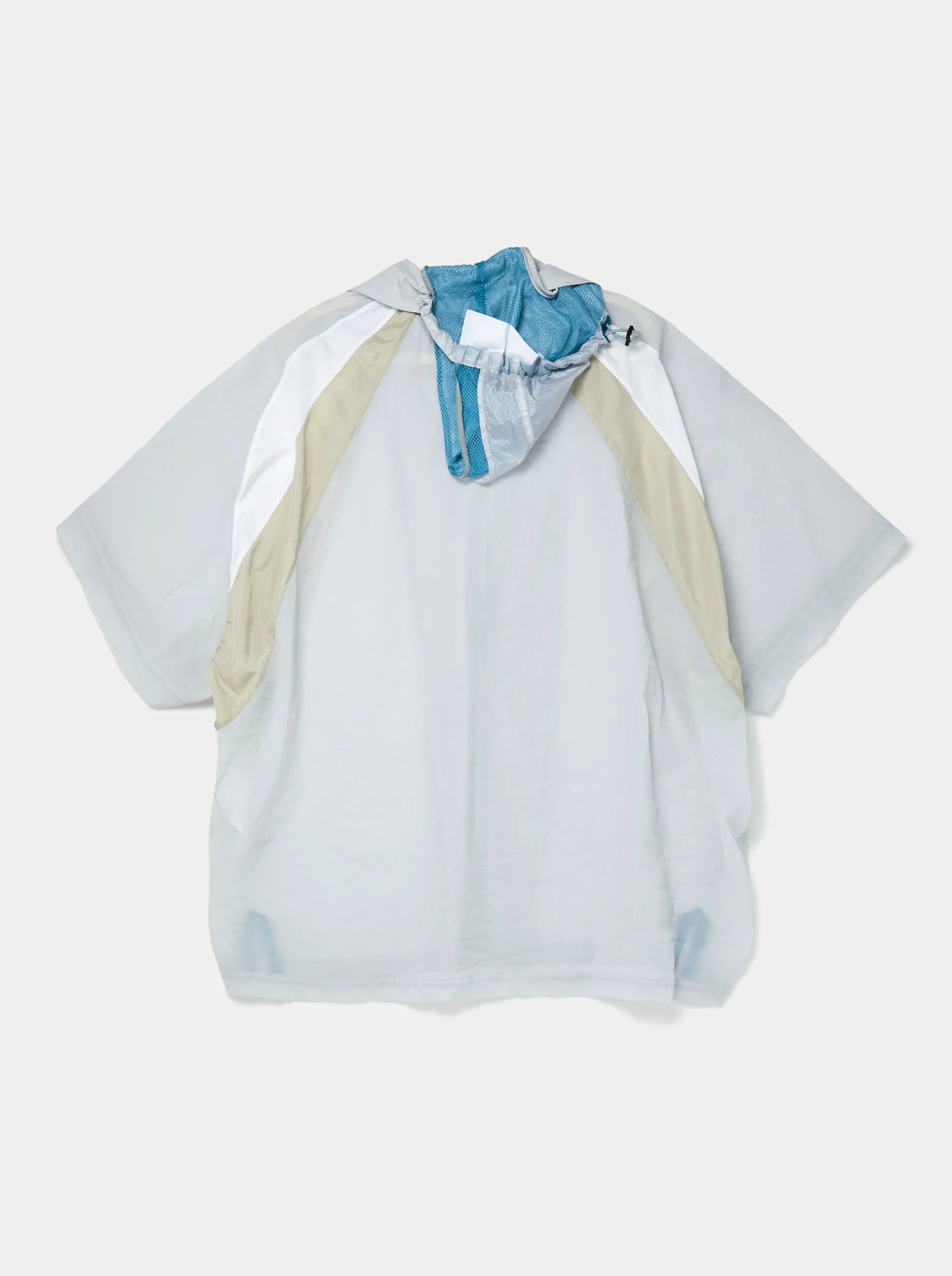 Half-Hood Button Overshirt (Light Grey)