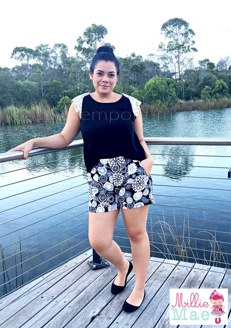 Hepburn | Pleat Front Shorts Sewing Pattern