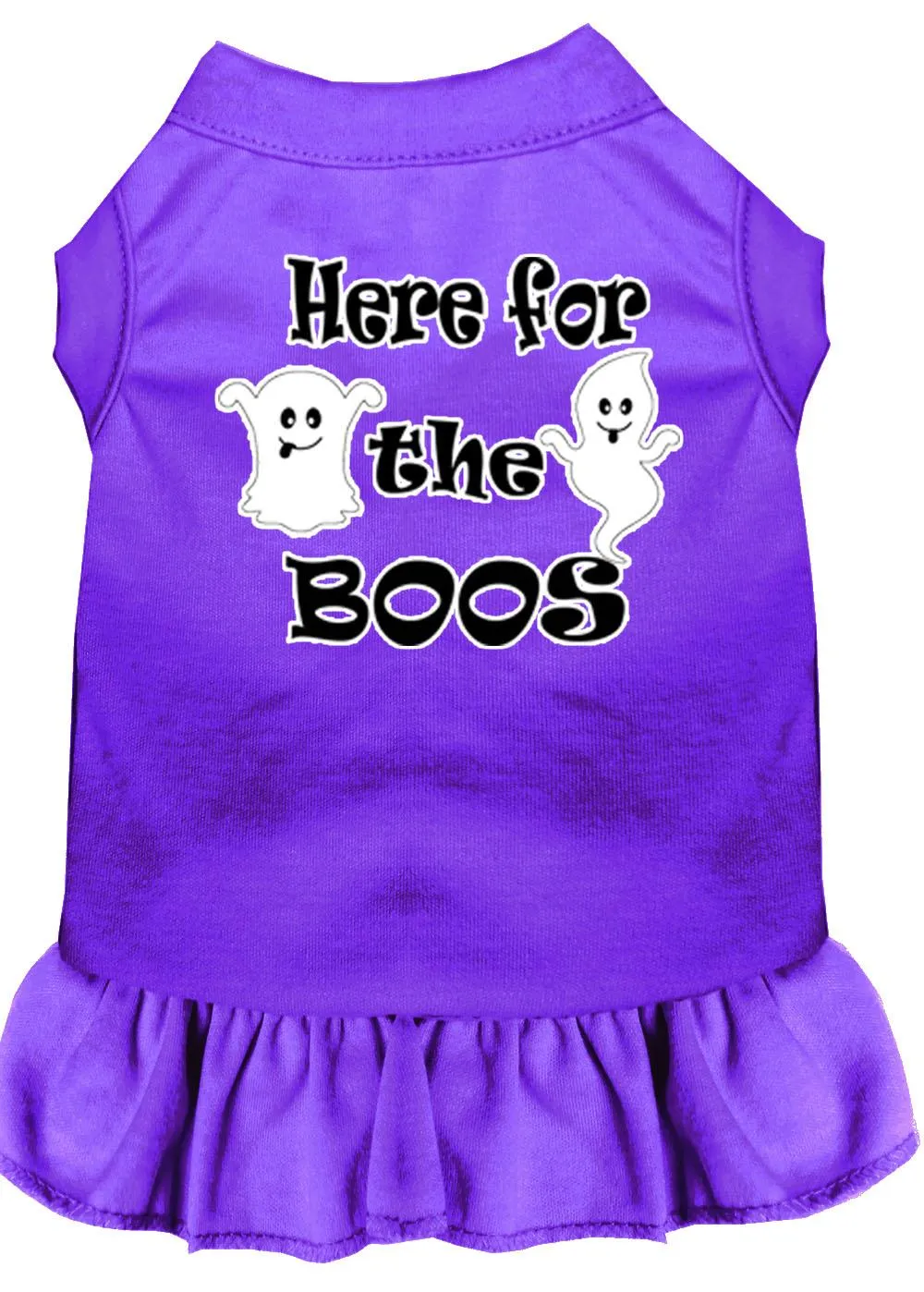 Here For The Boos Screen Print Dog Dress Purple Sm (10)