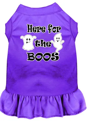 Here For The Boos Screen Print Dog Dress Purple Sm (10)