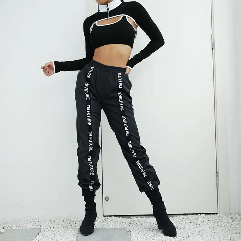 High Waist Cargo Joggers