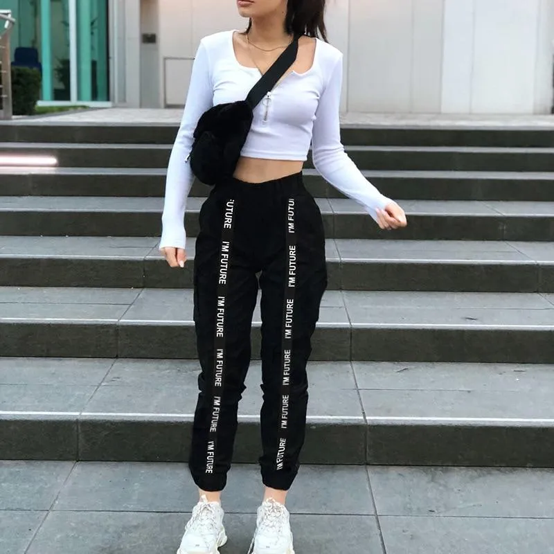 High Waist Cargo Joggers