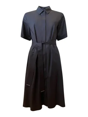 Ink Blue Cotton Shirt Dress
