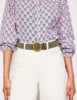 Interest Buckle Belt-Green