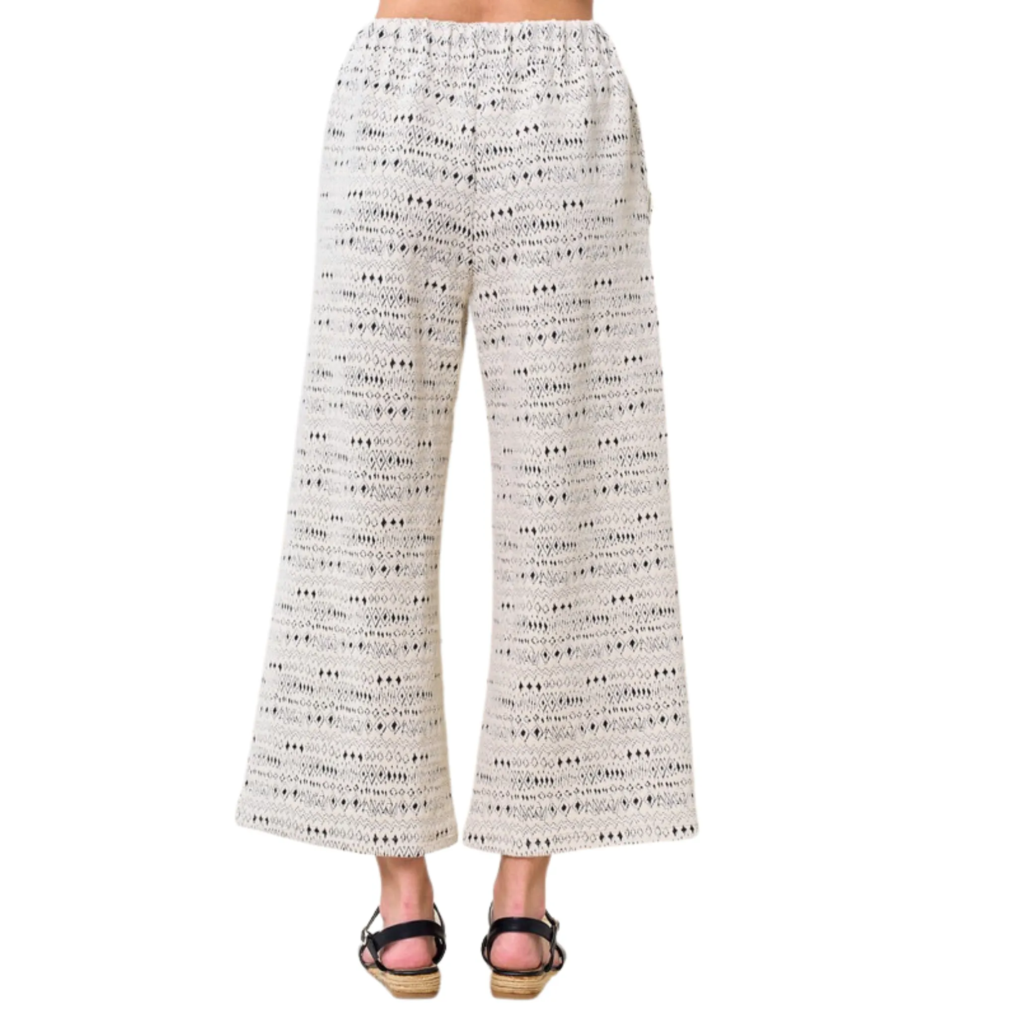 Jacquard Textured Pants