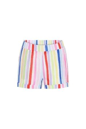Kids Sara Painted Stripe Cotton Shorts