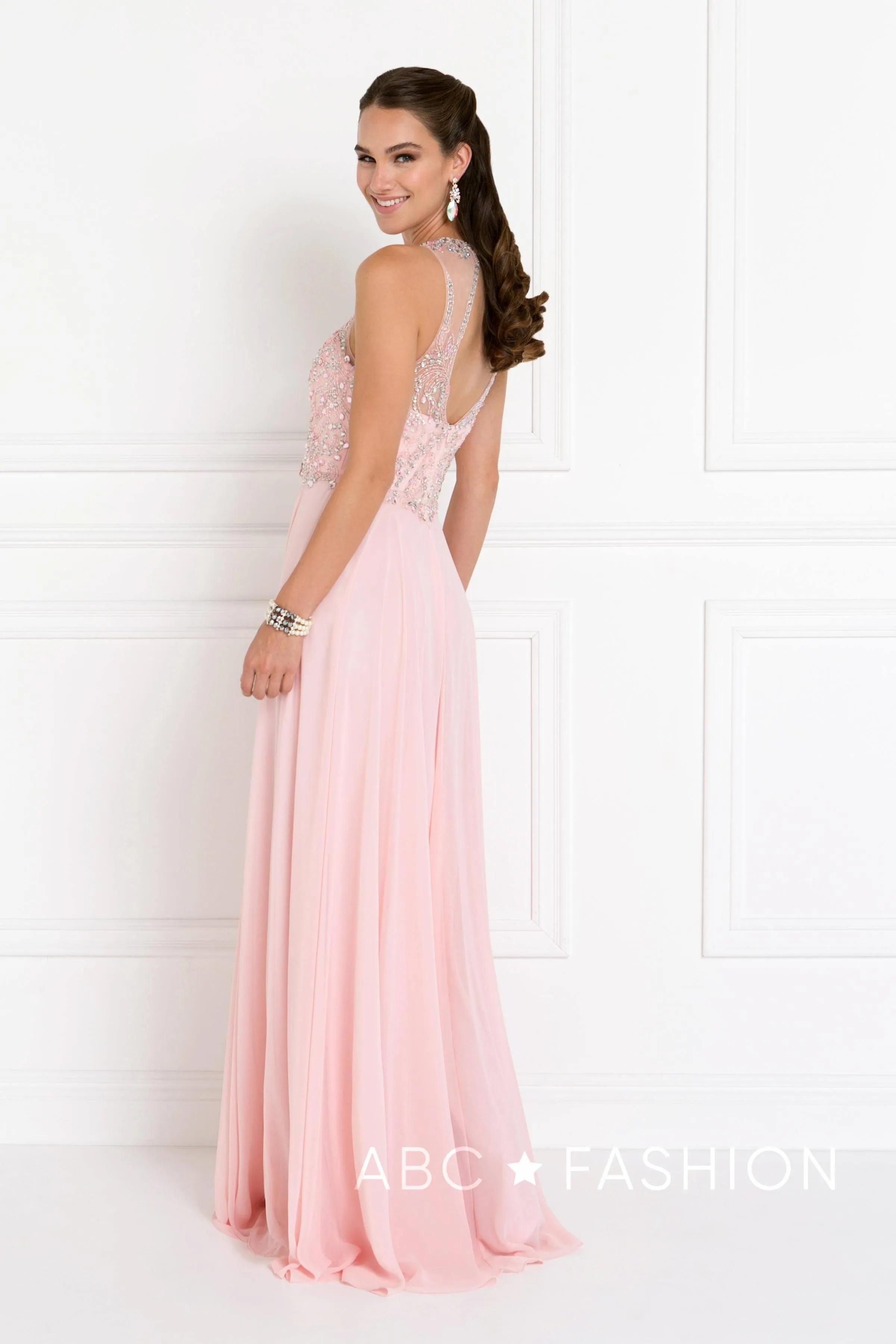 Long Dress with Jeweled Bodice by Elizabeth K GL1572