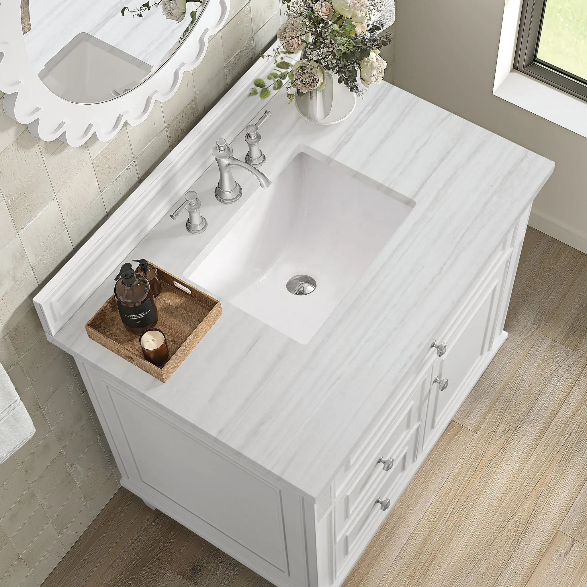 Lorelai 36" Single Vanity in Bright White