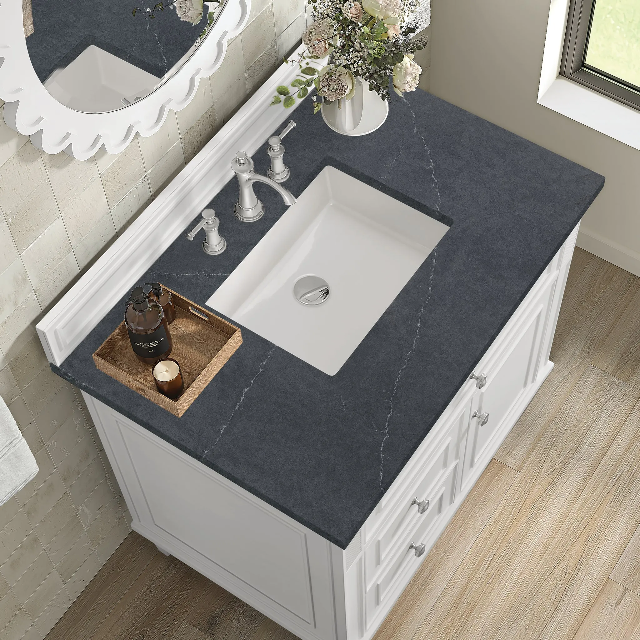Lorelai 36" Single Vanity in Bright White