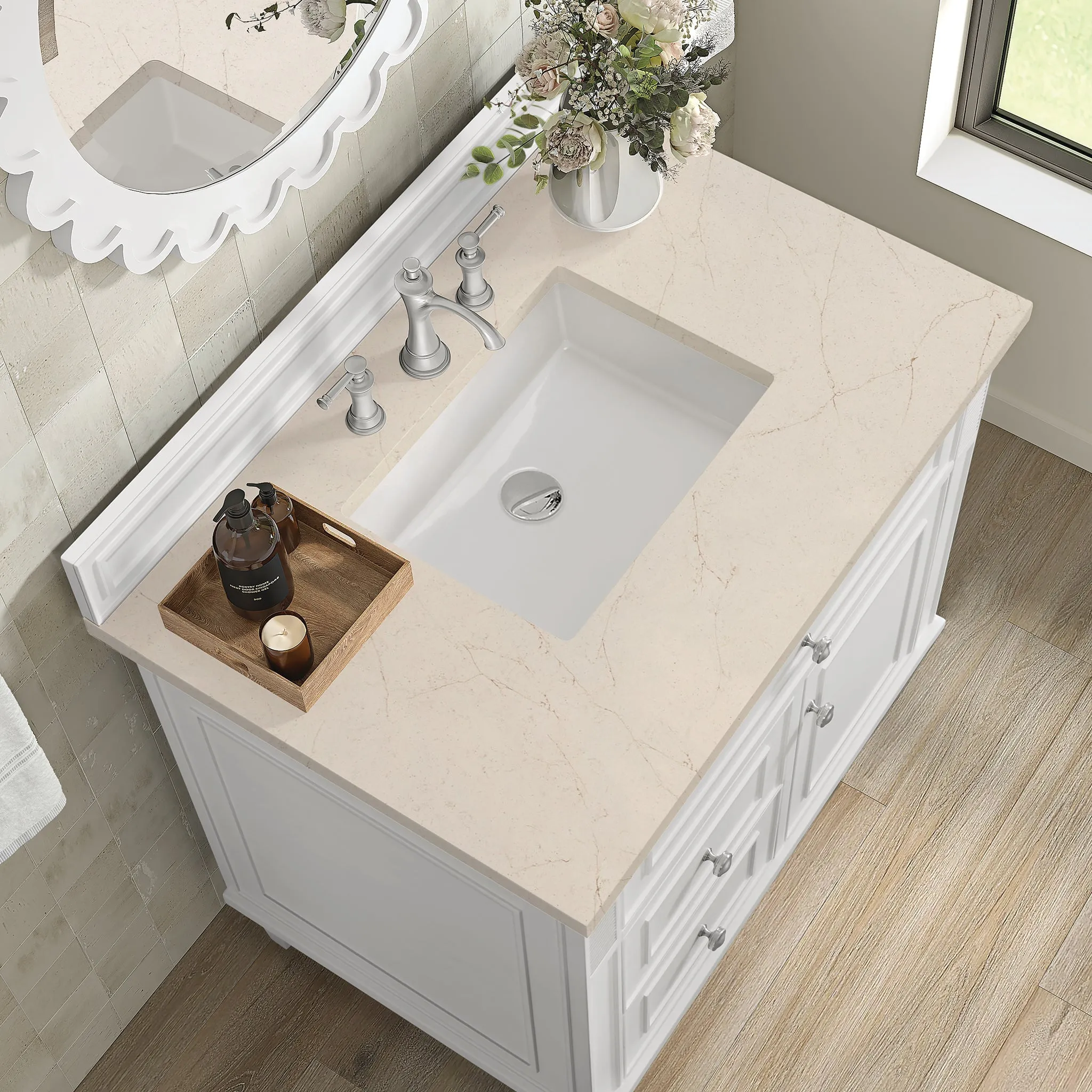 Lorelai 36" Single Vanity in Bright White