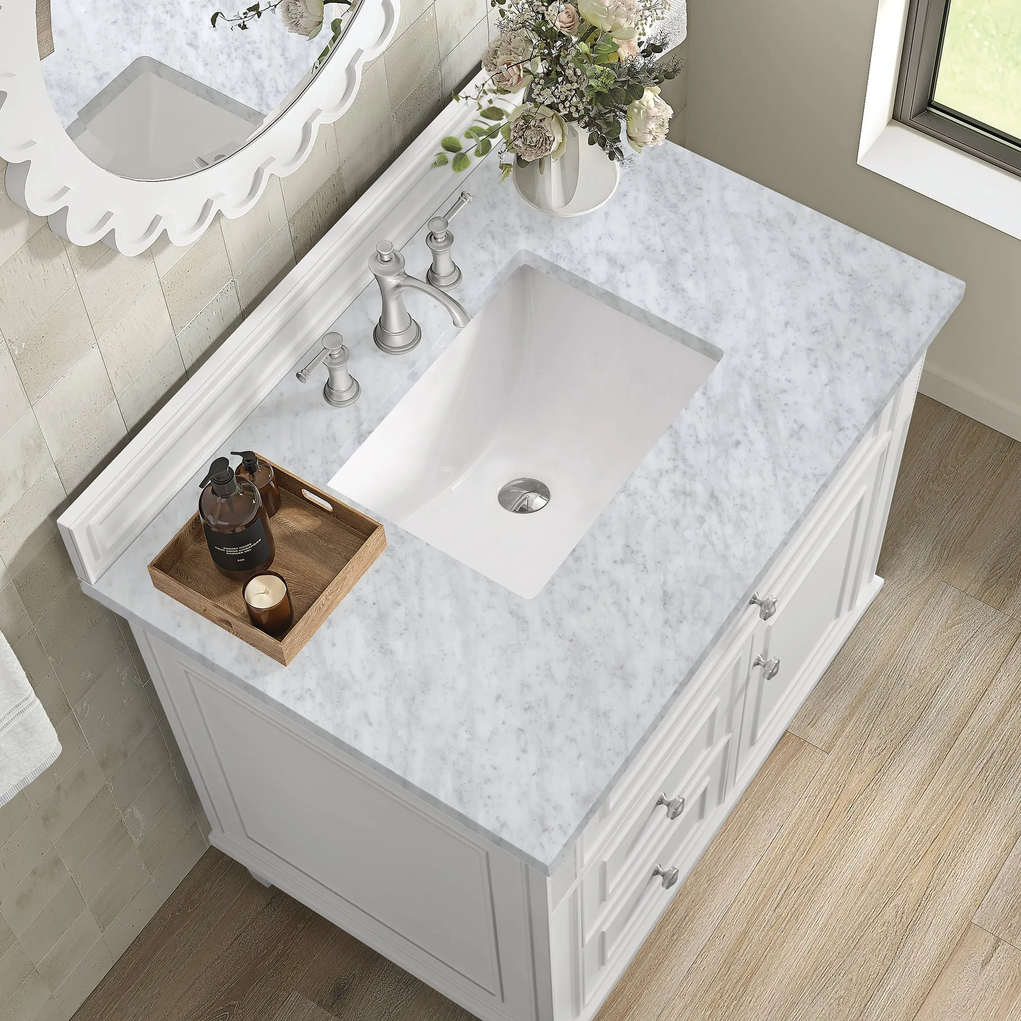 Lorelai 36" Single Vanity in Bright White