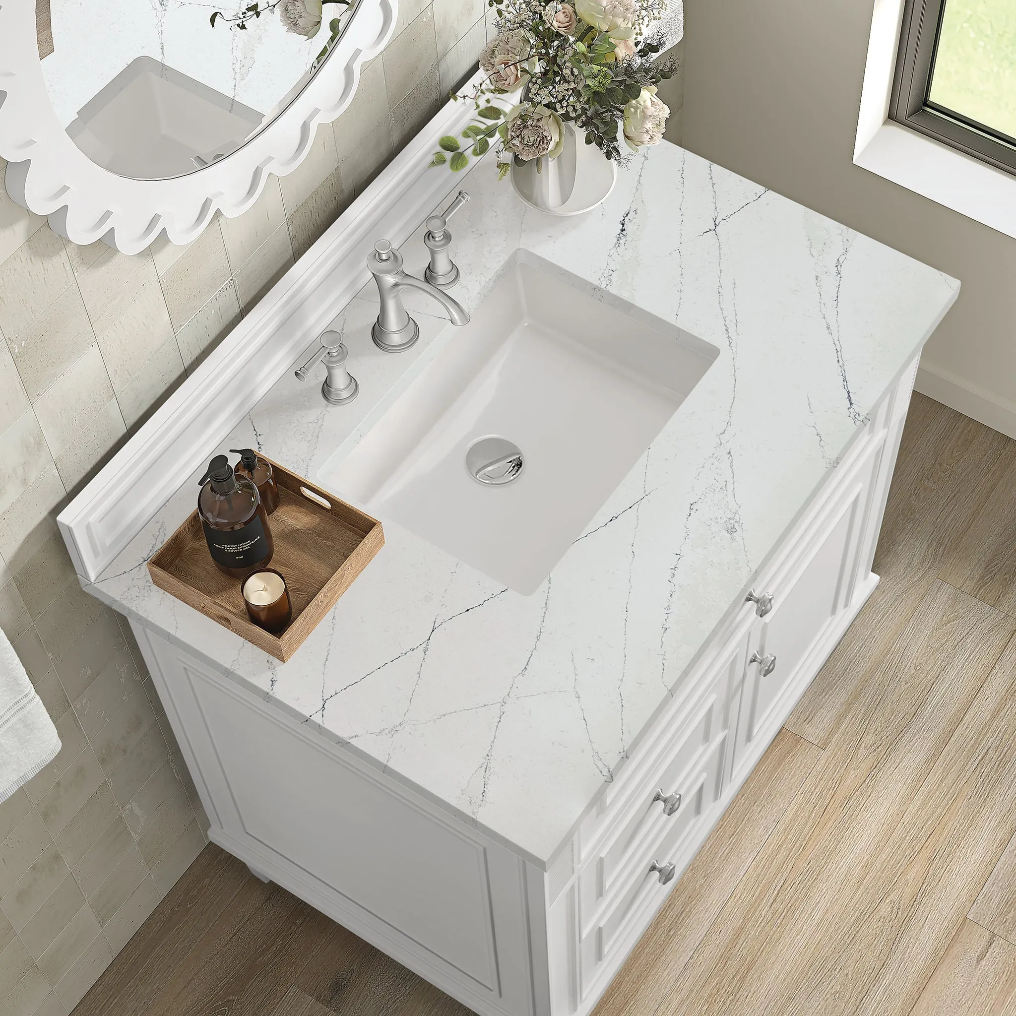 Lorelai 36" Single Vanity in Bright White