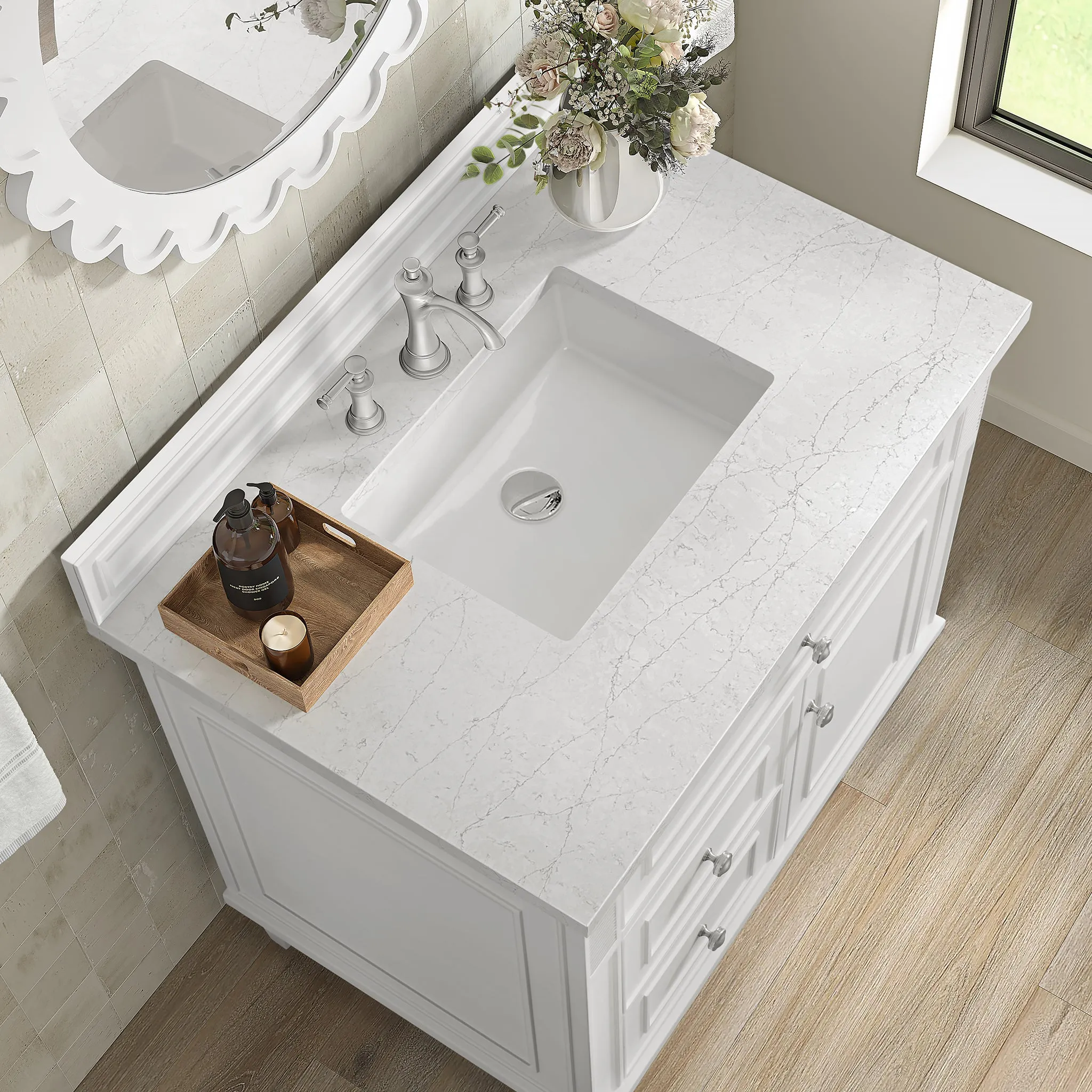 Lorelai 36" Single Vanity in Bright White
