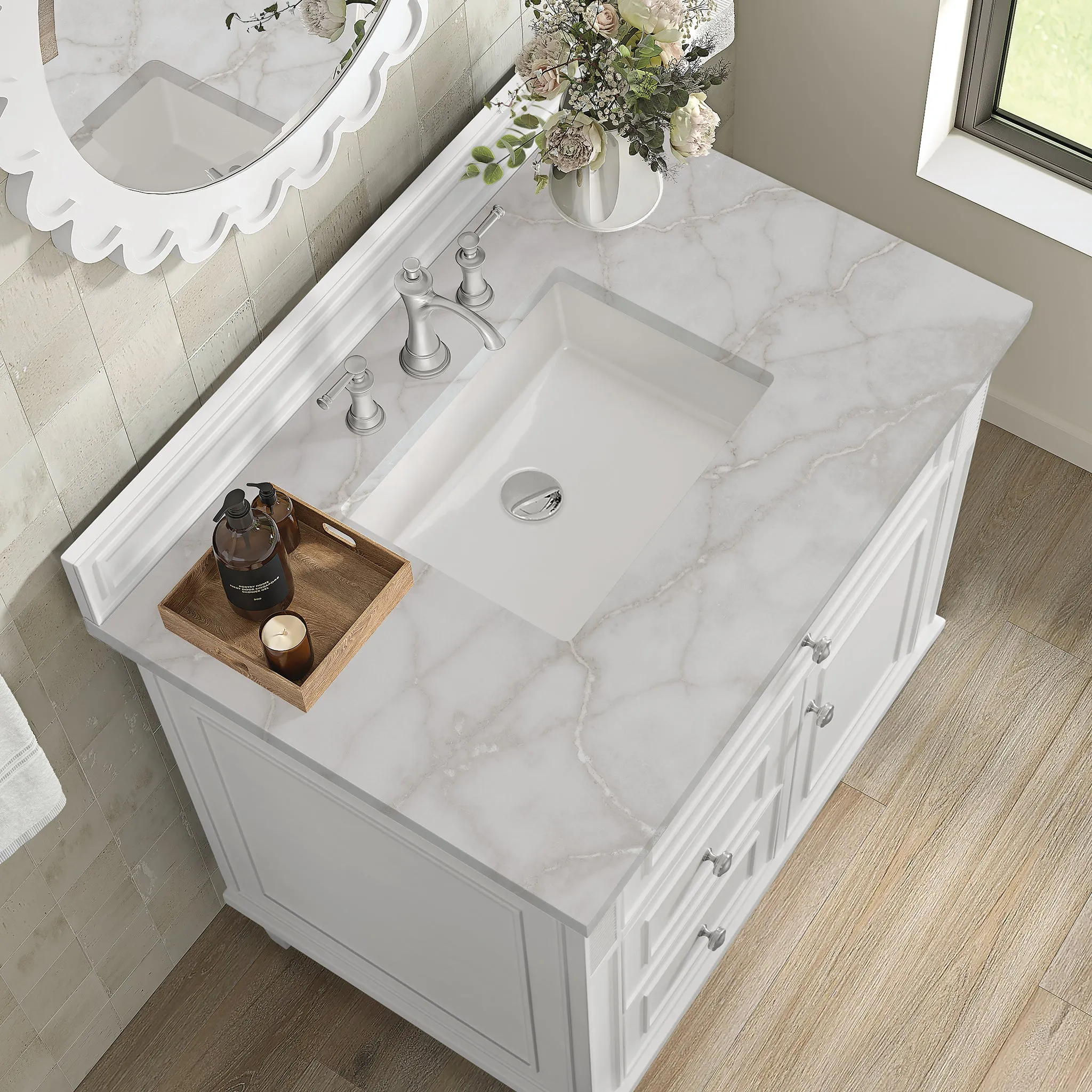 Lorelai 36" Single Vanity in Bright White