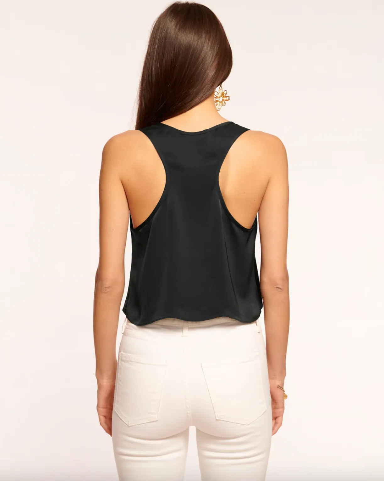 Margaret Racer Back Tank - Black