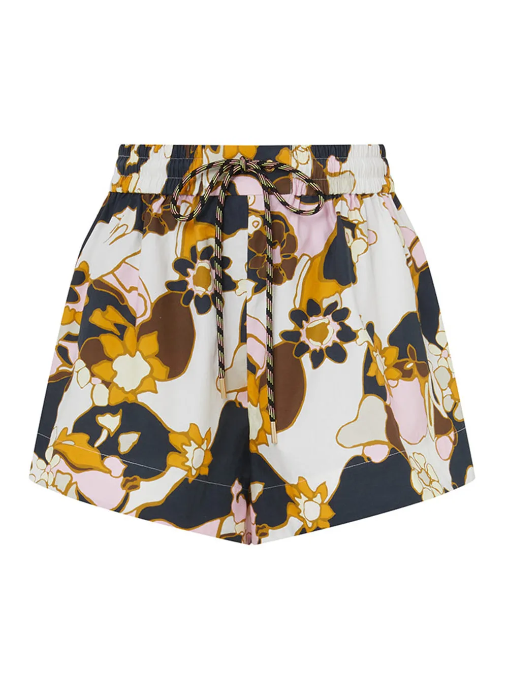 Maxine Relaxed Short Yellow Kaleidoscope Floral
