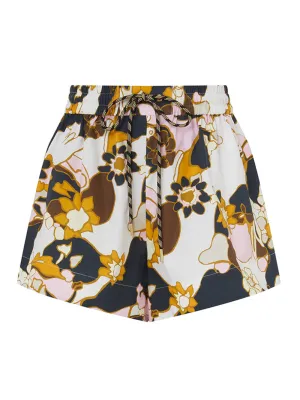 Maxine Relaxed Short Yellow Kaleidoscope Floral