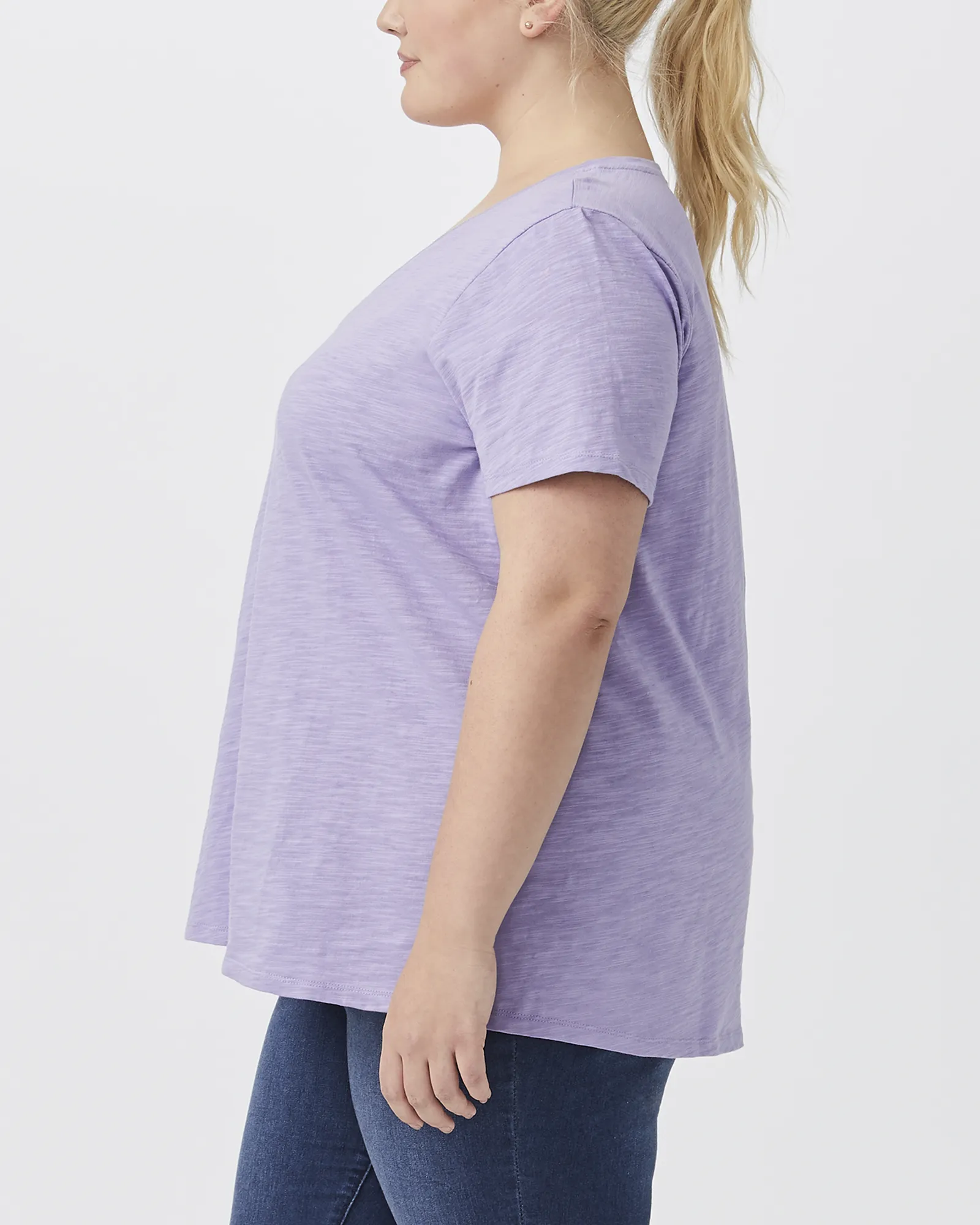 Michelle Soft Cotton Tee | Purple