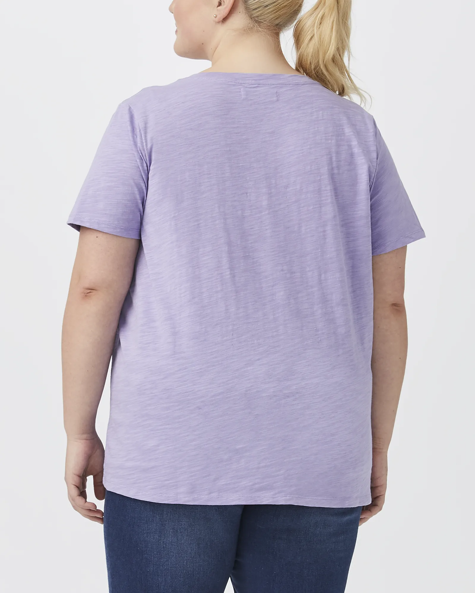 Michelle Soft Cotton Tee | Purple