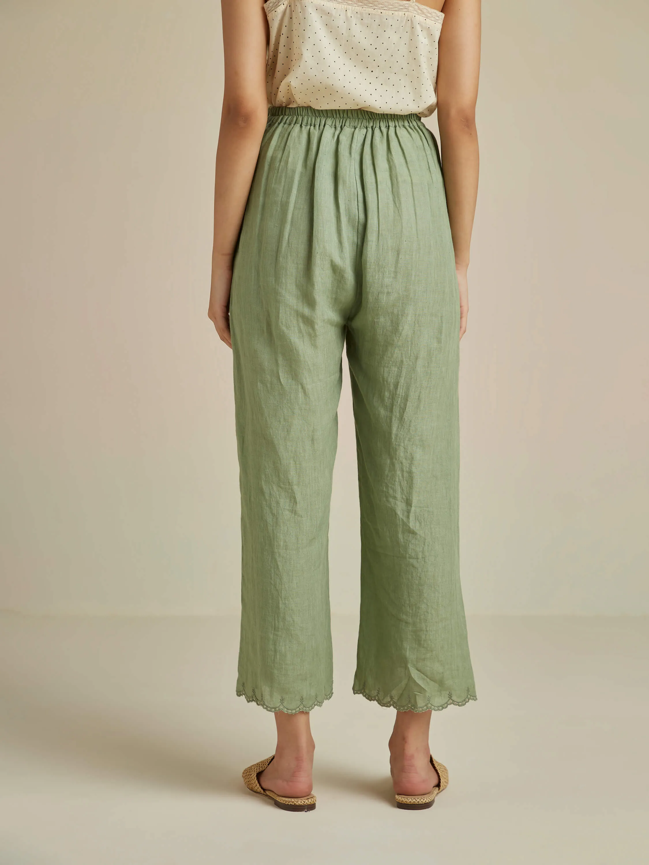 Moss Linen Pants
