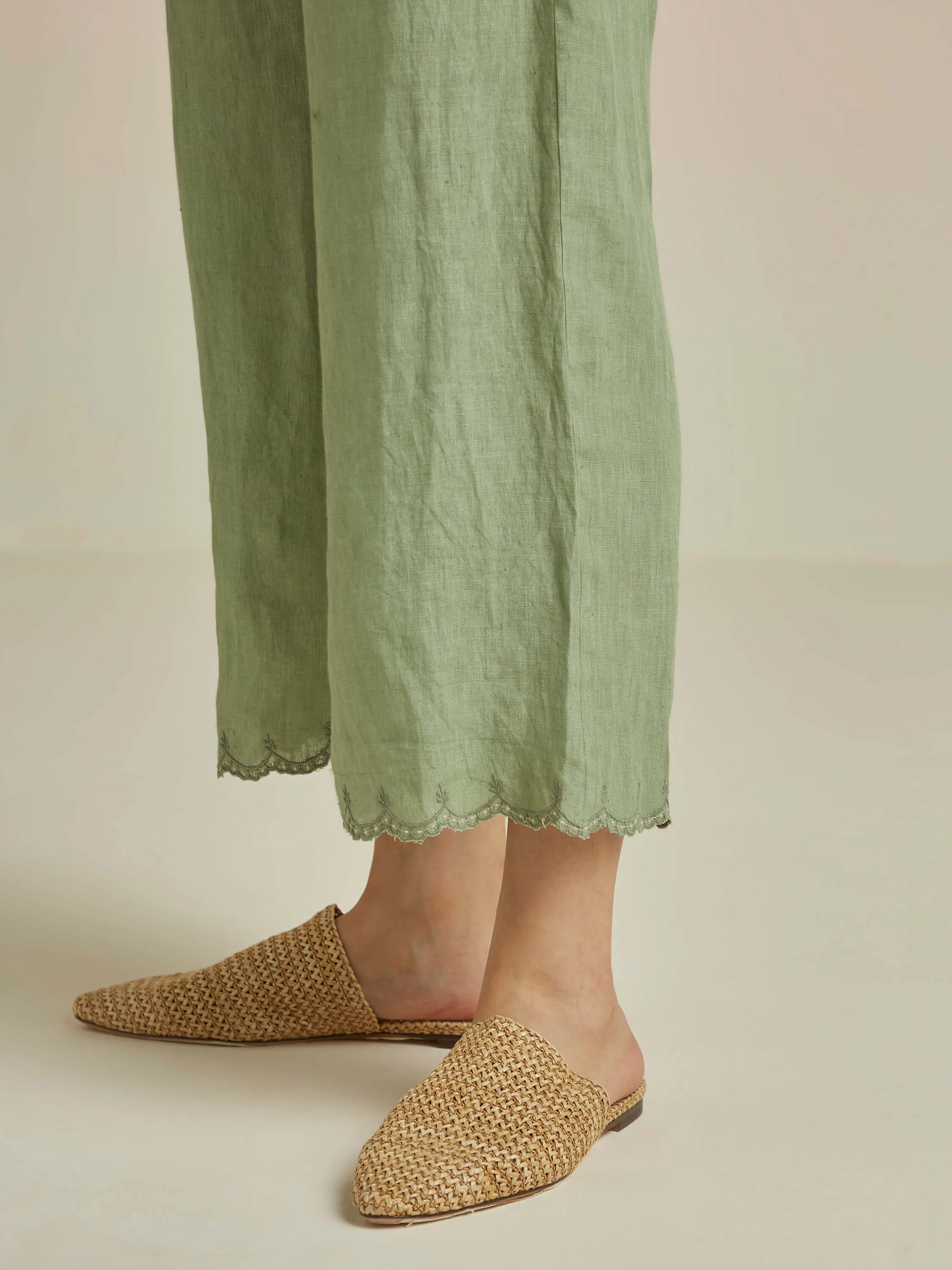 Moss Linen Pants