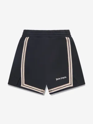 Palm Angels Boys Track Sweat Shorts in Black
