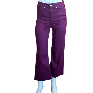 Plum high rise flare cropped pants