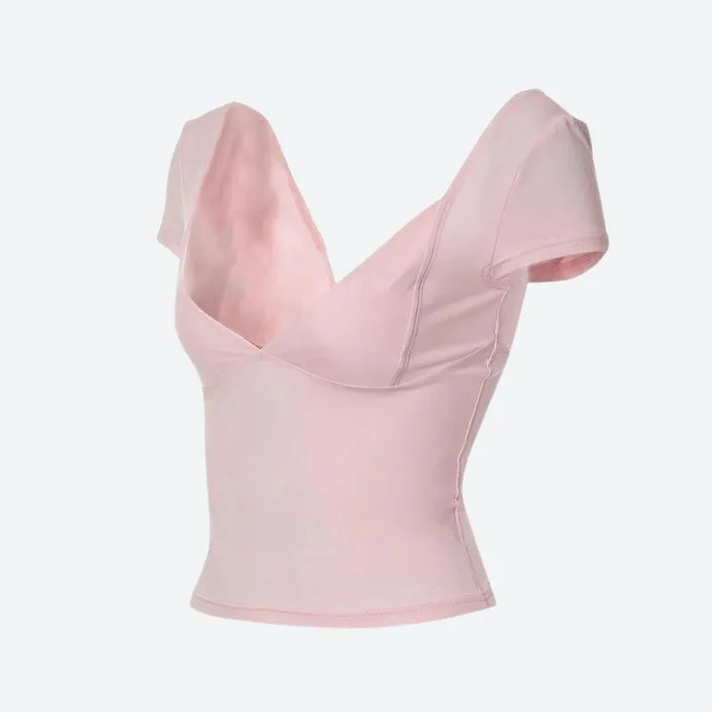 Plunge Neck Bodycon Top