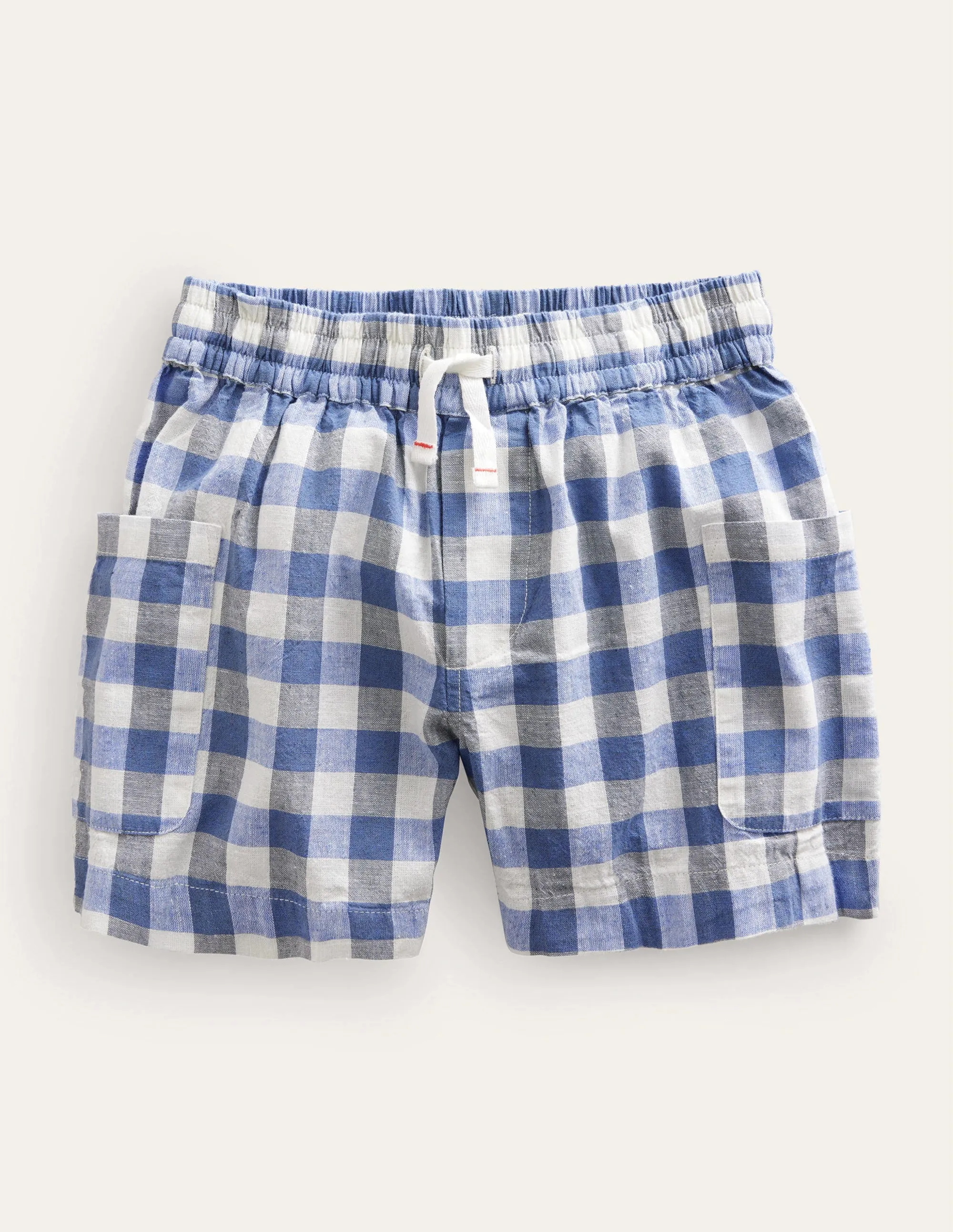 Pocket Shorts-Delft Gingham