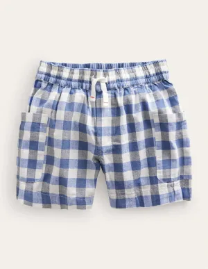 Pocket Shorts-Delft Gingham