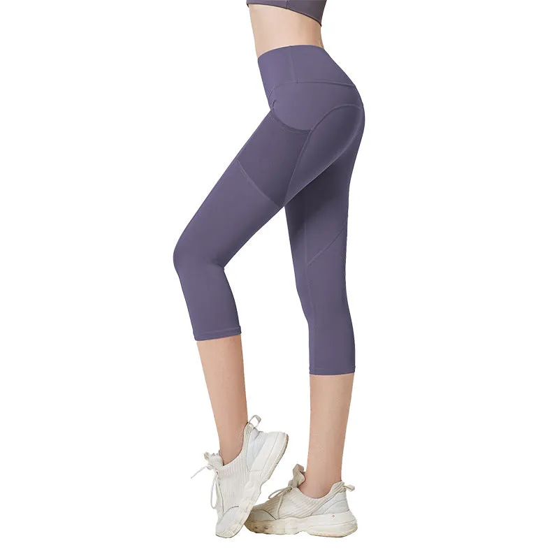 Pocket Yoga Pants Women High Waist Fitness Peach Hip-Flattering Sporty Fitting Activewear
