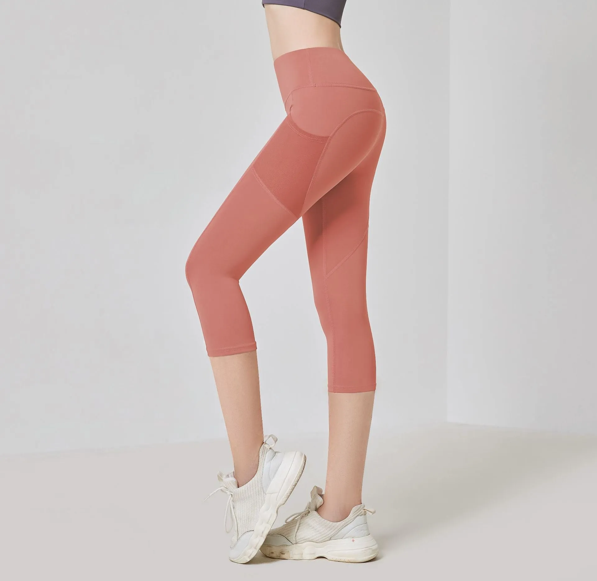 Pocket Yoga Pants Women High Waist Fitness Peach Hip-Flattering Sporty Fitting Activewear