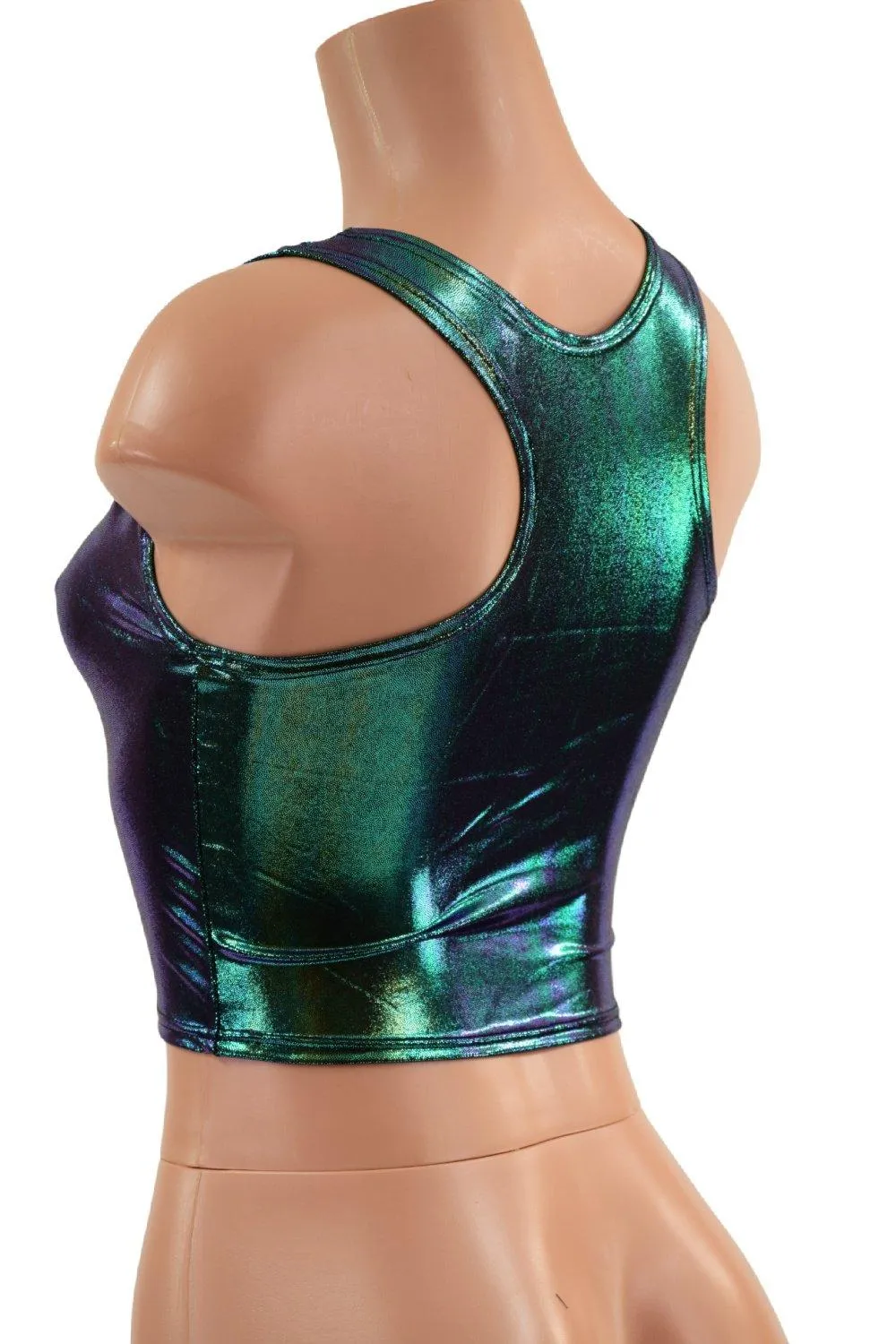 Racerback Crop Tank in Scarab